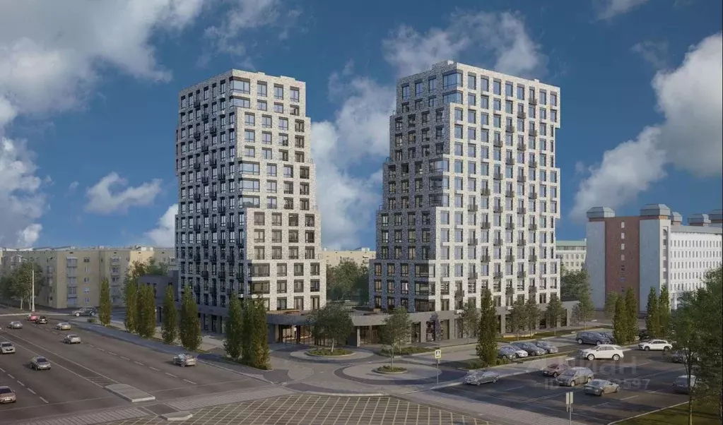 2-к кв. Омская область, Омск Пушкина 77 жилой комплекс (55.12 м) - Фото 2