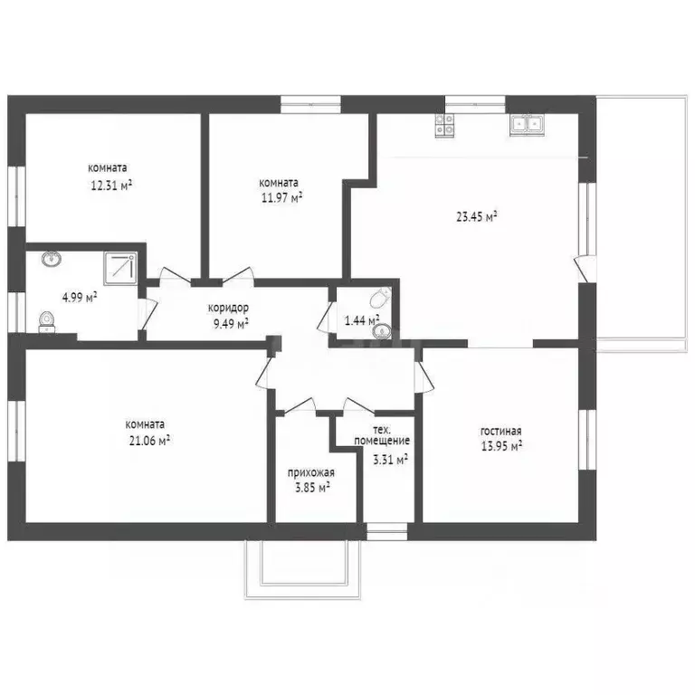 Дом в Севастополь Рассвет-3 садоводческое товарищество, 69 (106 м) - Фото 2