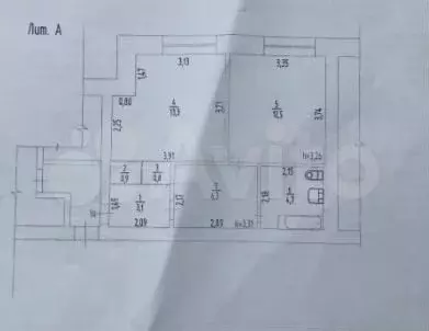 2-к. квартира, 41,6 м, 1/3 эт. - Фото 0