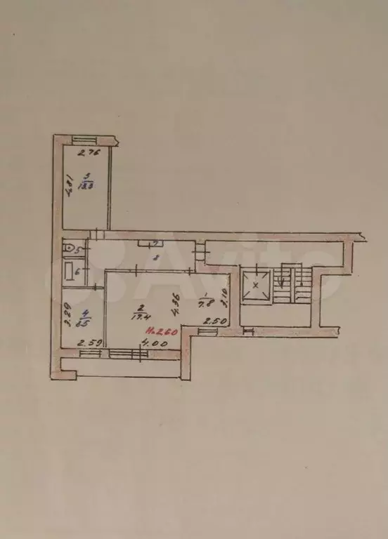 3-к. квартира, 63,8 м, 2/9 эт. - Фото 0