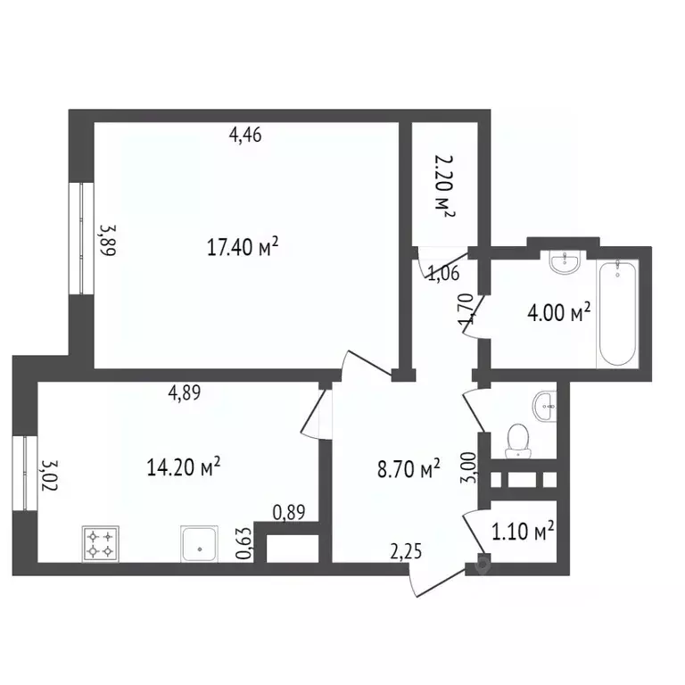 1-к кв. Ямало-Ненецкий АО, Новый Уренгой Оптимистов мкр, 4/3 (47.9 м) - Фото 1