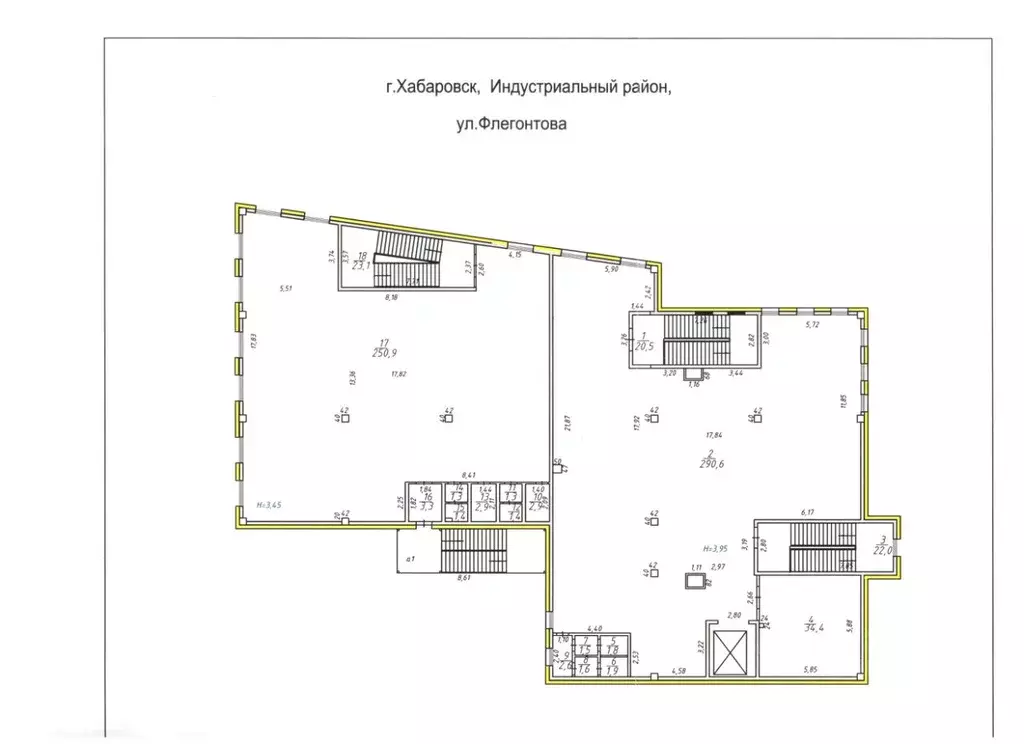 Торговая площадь в Хабаровский край, Хабаровск ул. Флегонтова, 4 (110 ... - Фото 2