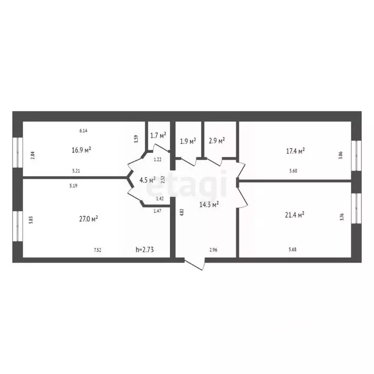 3-к кв. Красноярский край, Красноярск ул. Борисова, 28 (108.0 м) - Фото 2