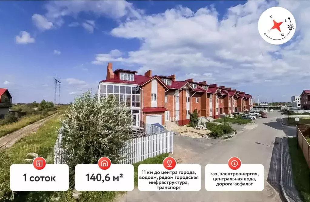 Таунхаус в Тюменская область, Тюмень ул. Владимира Соболевского (141 ... - Фото 1