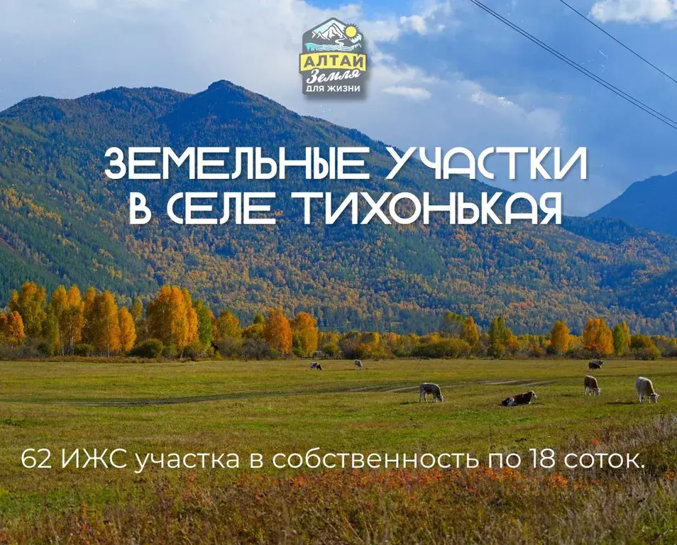 Участок в Алтай, Усть-Коксинский район, с. Тихонькая  (18.0 сот.) - Фото 1