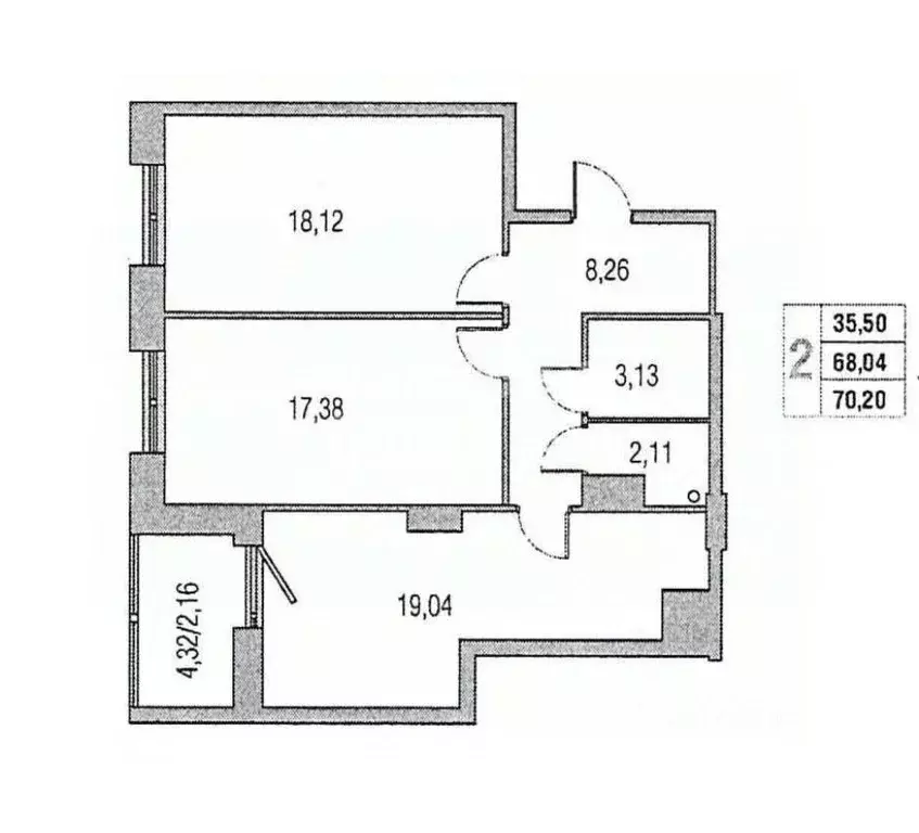2-к кв. Пермский край, Пермь ул. Луначарского, 99 (70.2 м) - Фото 2