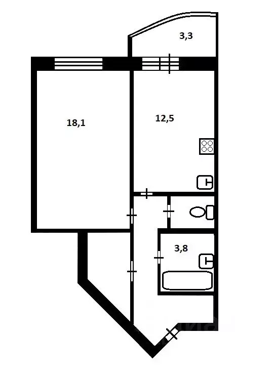 1-к кв. Санкт-Петербург Гражданский просп., 113к3 (47.0 м) - Фото 2