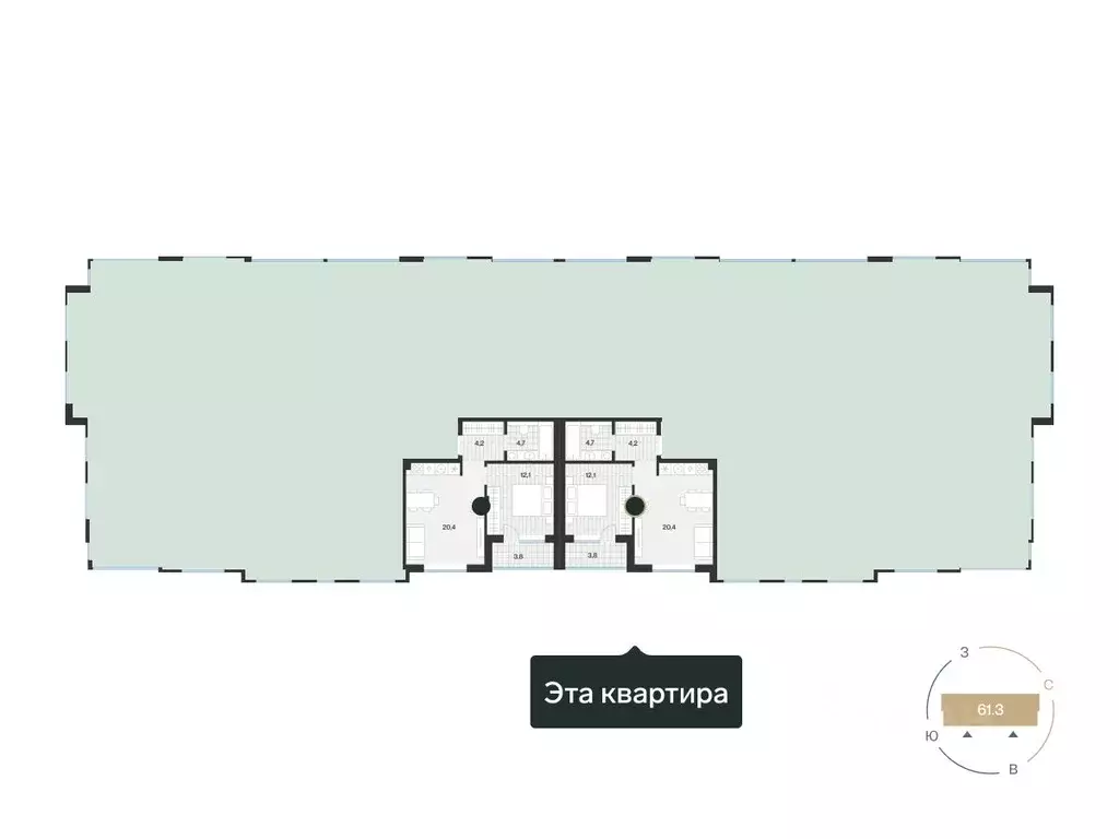 1-к кв. Тюменская область, Тюмень ул. Игоря Комиссарова, 8 (43.19 м) - Фото 1