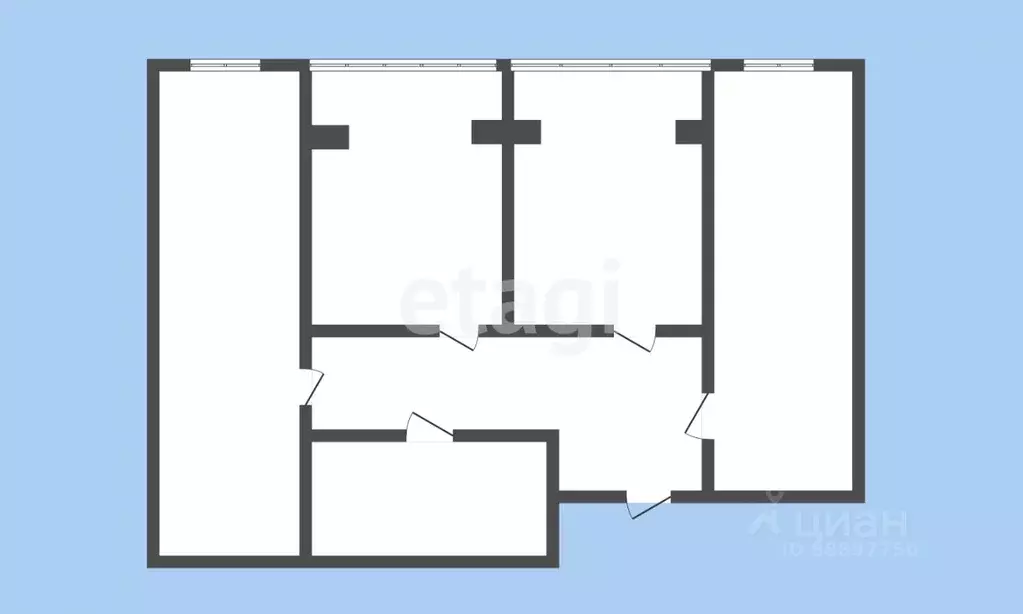 3-к кв. Карачаево-Черкесия, Черкесск Октябрьская ул., 9Н (95.0 м) - Фото 1