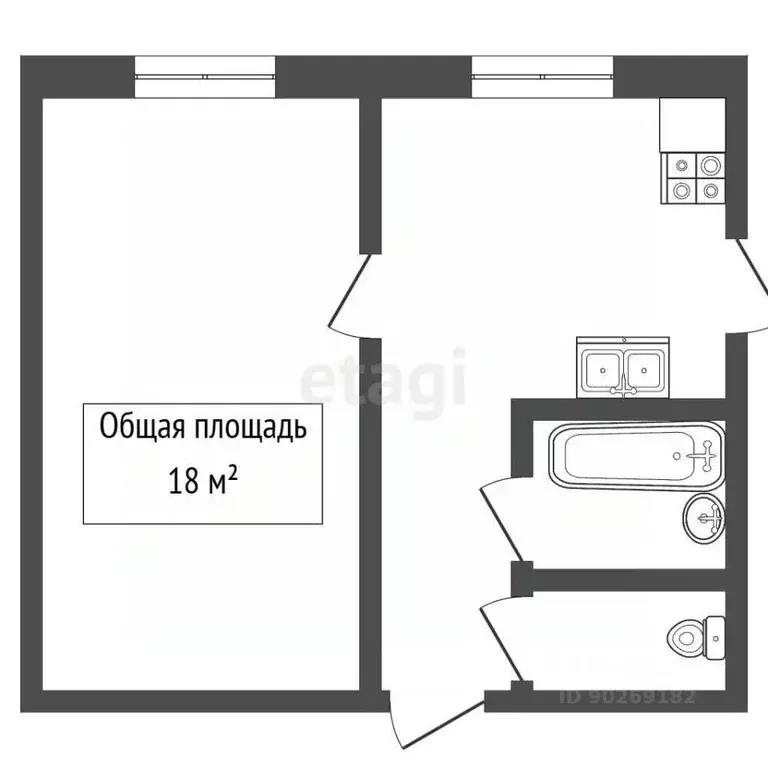 Комната Кемеровская область, Березовский ул. Волкова, 11 (17.0 м) - Фото 2