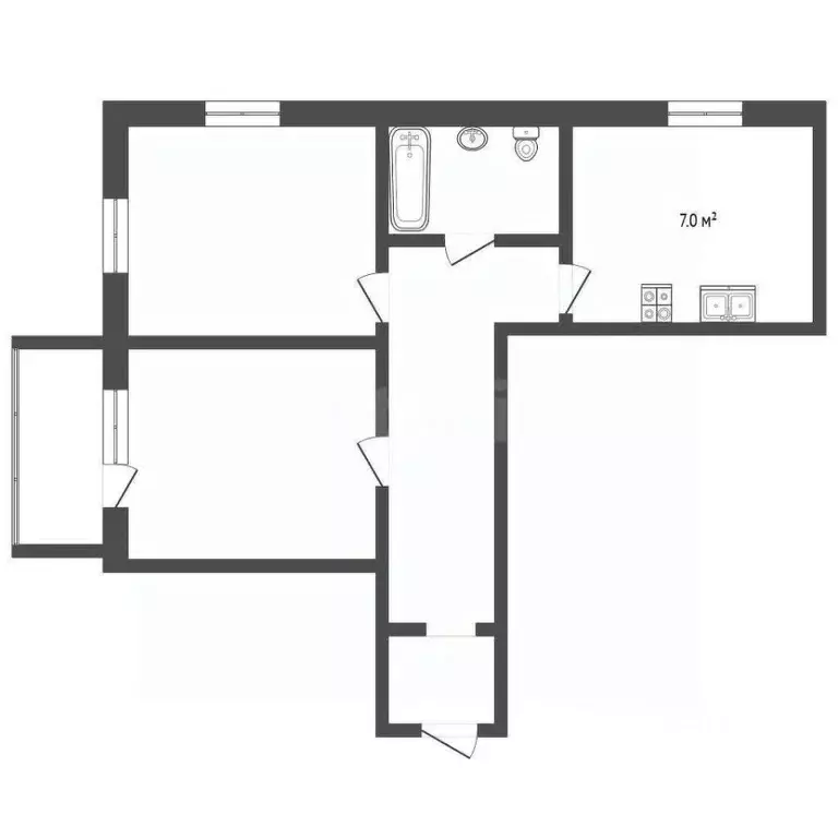 2-к кв. Ярославская область, Ярославль ул. Некрасова, 64/56 (64.9 м) - Фото 2