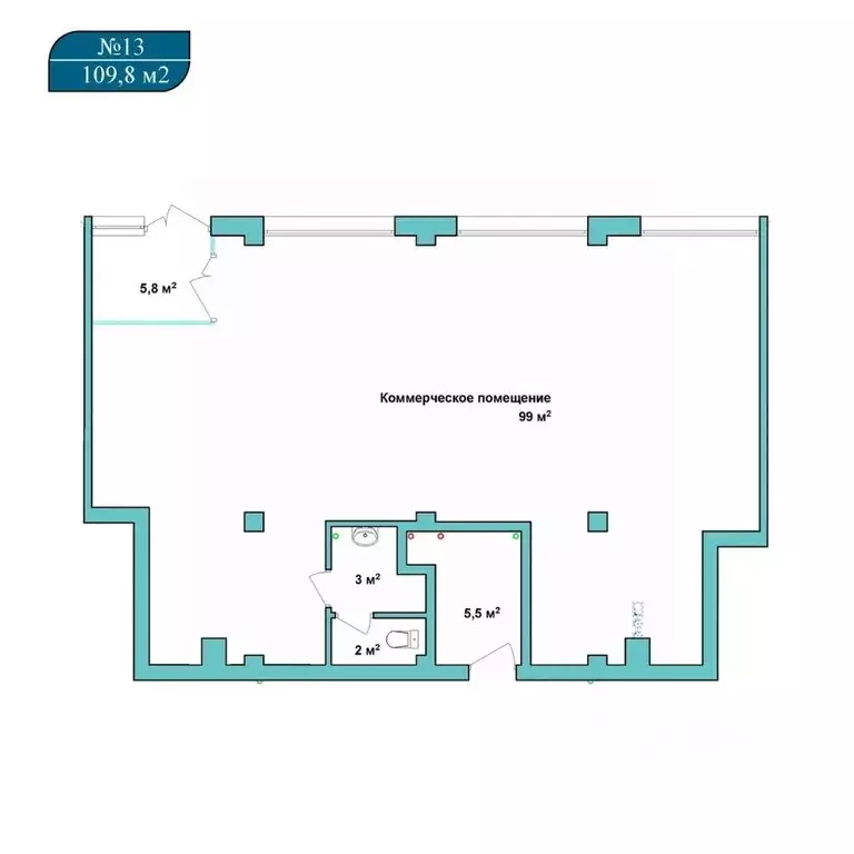 Помещение свободного назначения в Севастополь Азимут жилой комплекс ... - Фото 1