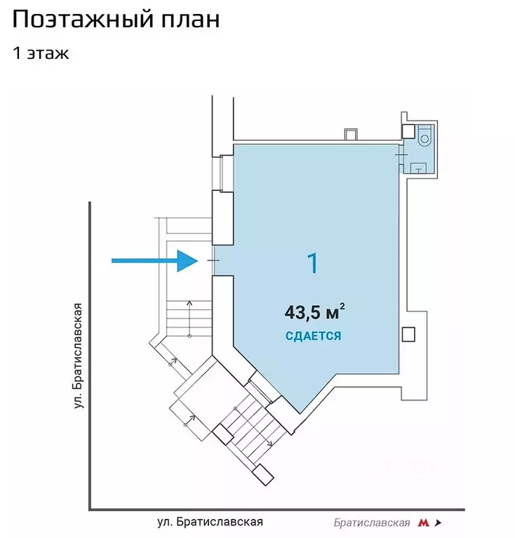 Помещение свободного назначения в Москва Братиславская ул., 15К1 (44 ... - Фото 2