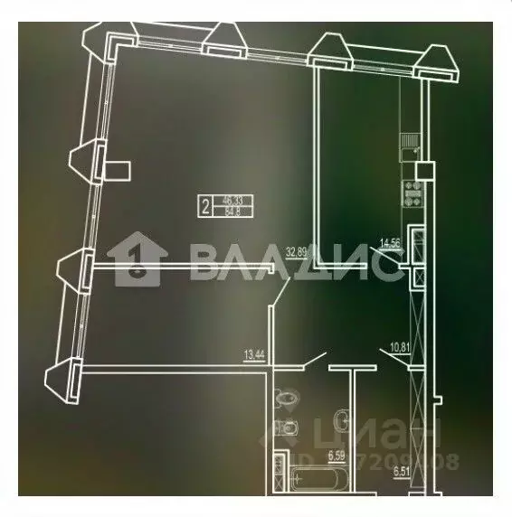 3-к кв. Ростовская область, Ростов-на-Дону Береговая ул., 55А (86.3 м) - Фото 2