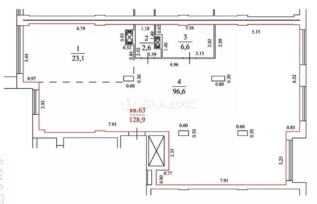 4-к кв. Нижегородская область, Нижний Новгород ул. Белинского, 66 ... - Фото 2