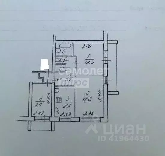 3-к кв. Коми, Сыктывкар Тентюковская ул., 178 (61.9 м) - Фото 2