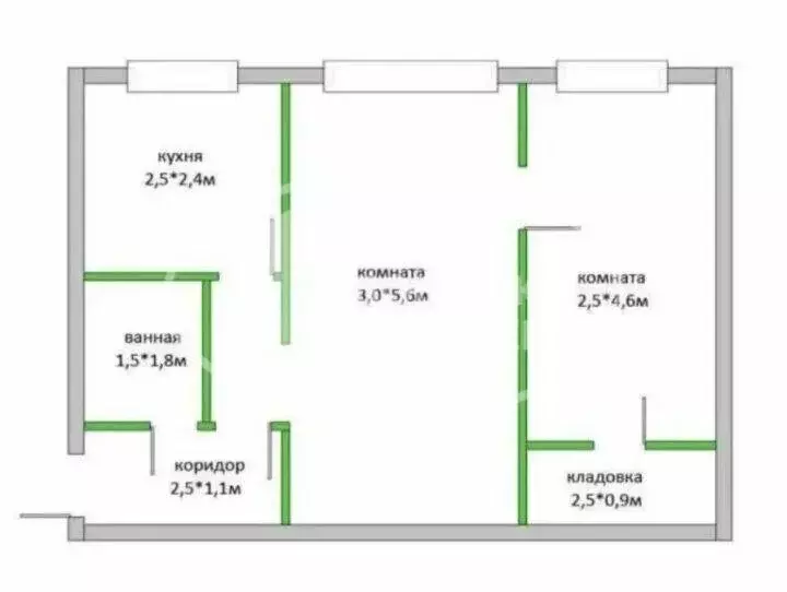 2-комнатная квартира: Пермский край, Чусовской муниципальный округ, ... - Фото 1