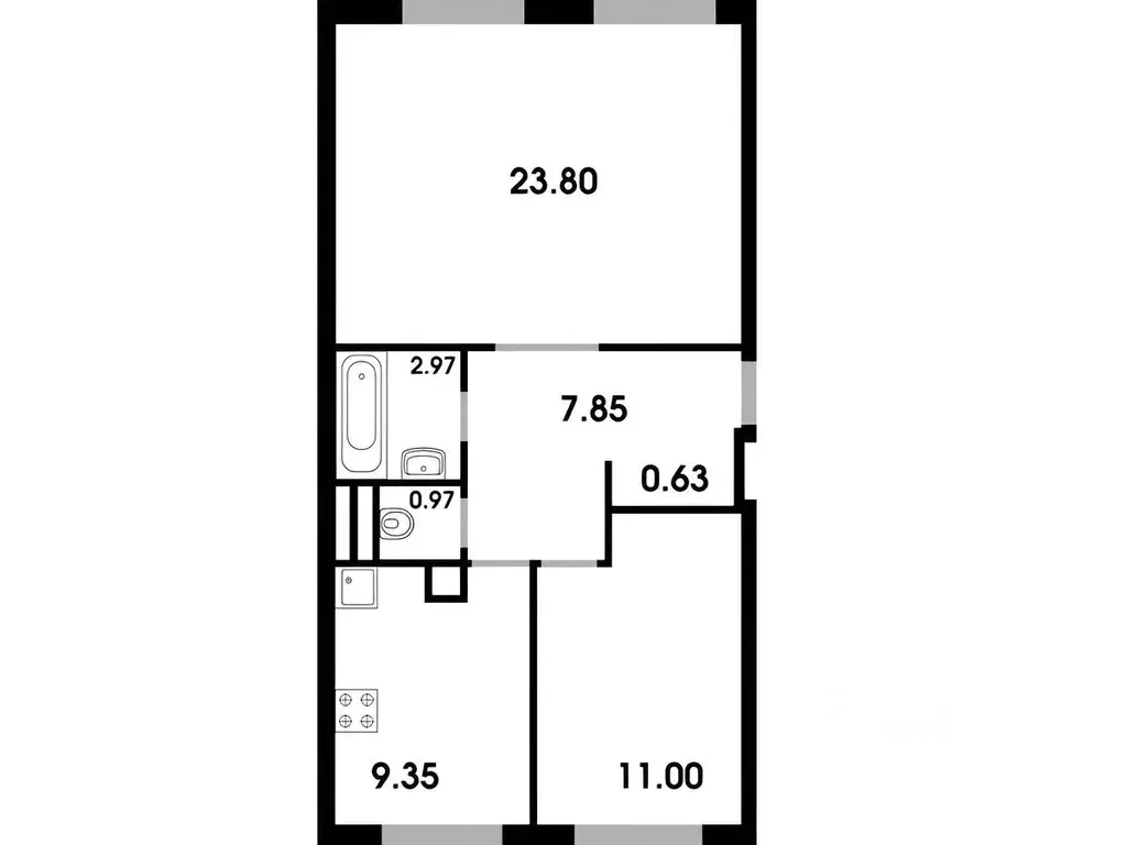 2-к кв. Московская область, Одинцовский городской округ, д. Солманово, ... - Фото 2