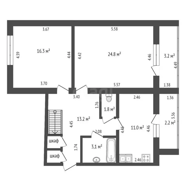 3-комнатная квартира: Стерлитамак, микрорайон Южный, улица Суханова, ... - Фото 1