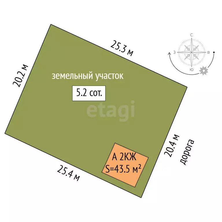 Дом в Тюмень, территория СОСН Локомотив, Лесная улица (43.5 м) - Фото 1