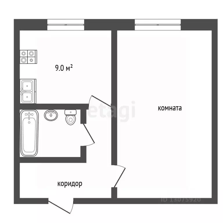 1-к кв. Ярославская область, Рыбинск просп. Ленина, 193 (34.4 м) - Фото 2