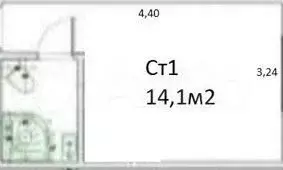 Квартира-студия, 14 м, 1/9 эт. - Фото 0