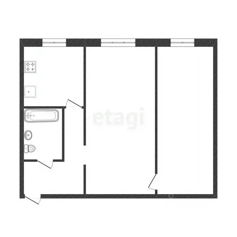 2-к кв. Костромская область, Кострома Почтовая ул., 7 (43.6 м) - Фото 2