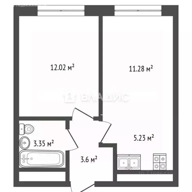 2-комнатная квартира: Красногорск, жилой комплекс Ильинойс, к1 (36 м) - Фото 1