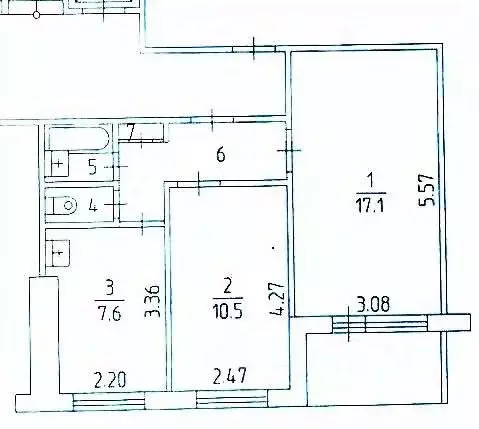 2-к кв. Пермский край, Пермь Коломенская ул., 9 (43.5 м) - Фото 2