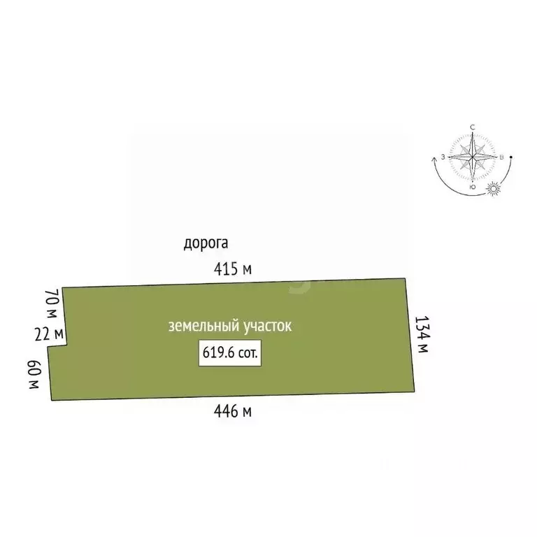 Участок в Крым, Советский район, с. Чапаевка ул. Мира (619.6 сот.) - Фото 2