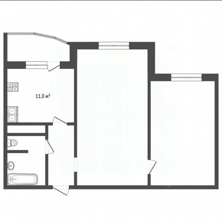 2-к кв. Тюменская область, Тюменский муниципальный округ, д. Дударева ... - Фото 2