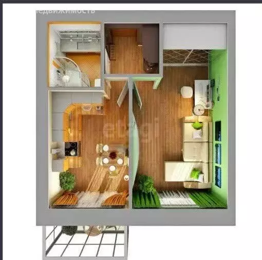 1-комнатная квартира: Шигалеевское сельское поселение, село Новое ... - Фото 1