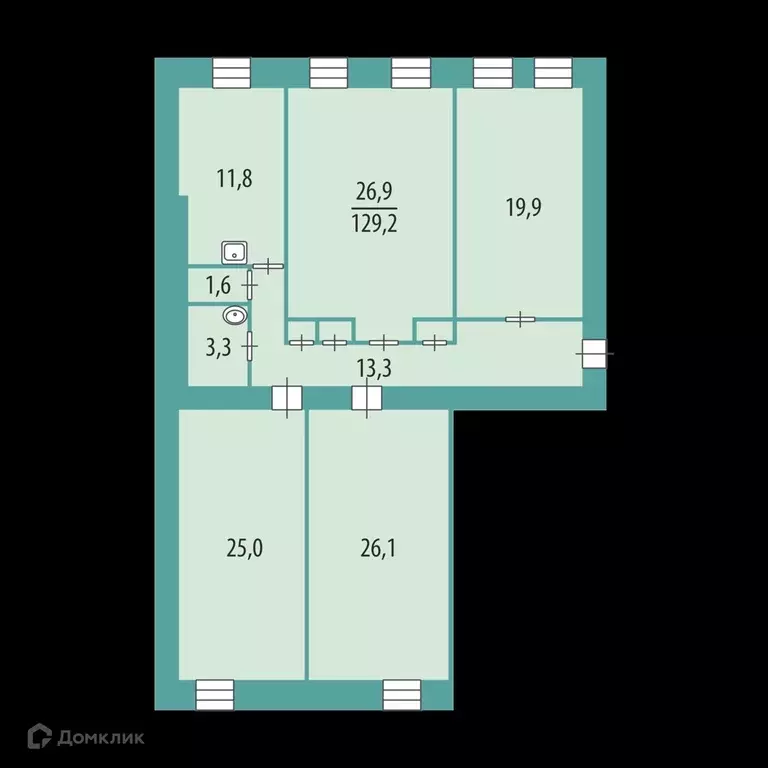 Продаётся 4-к квартира, 129.2 м - Фото 1