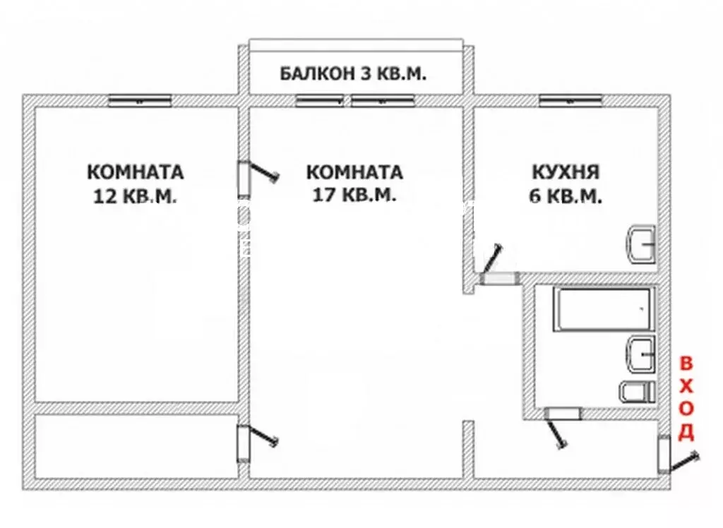 2-комнатная квартира: Челябинск, Набережная улица, 16 (46.3 м) - Фото 0