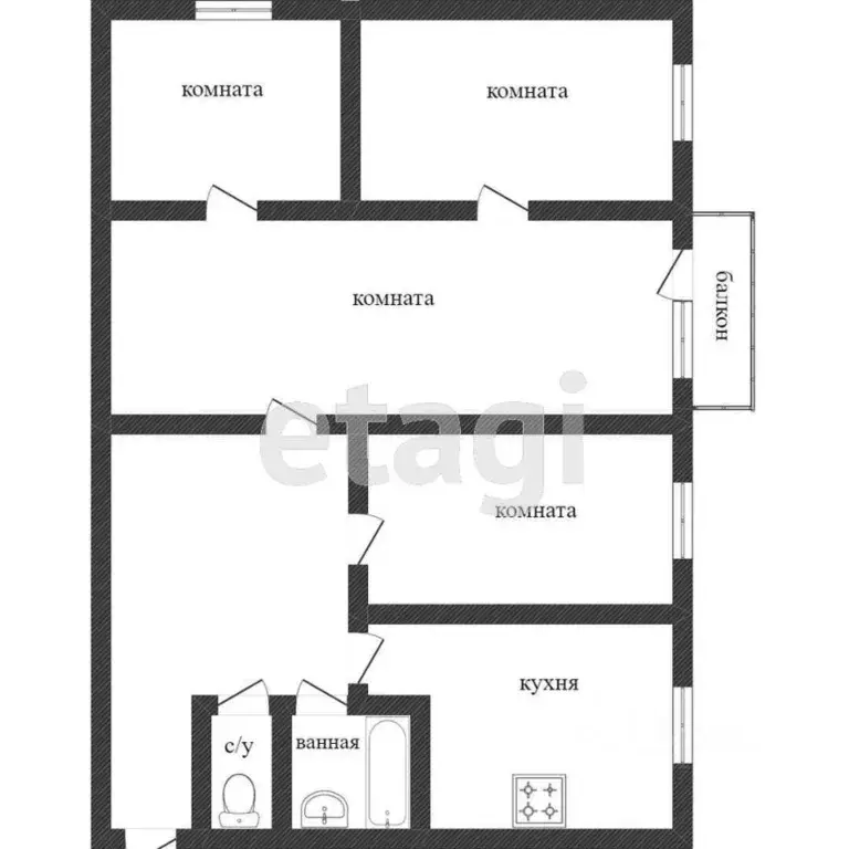 4-к кв. Свердловская область, Нижний Тагил Выйская ул., 41 (61.2 м) - Фото 1