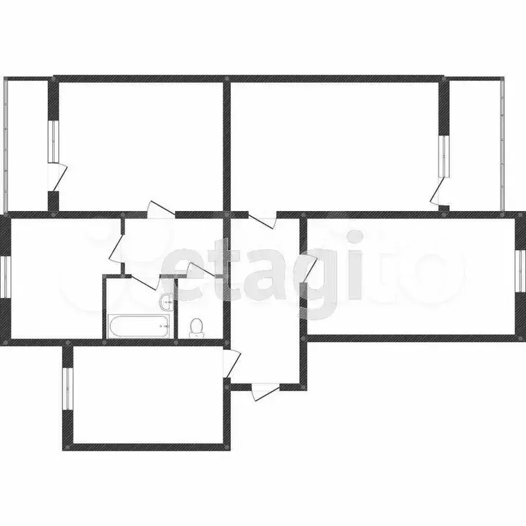 4-к. квартира, 98,5 м, 2/9 эт. - Фото 0