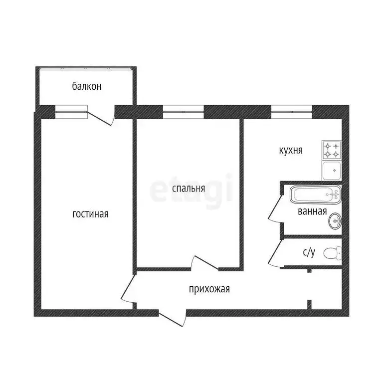 2-комнатная квартира: Белгород, проспект Богдана Хмельницкого, 60А ... - Фото 1