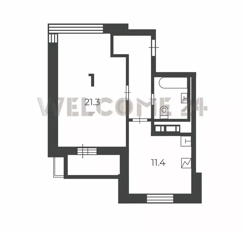 1-комнатная квартира: Москва, улица Лётчика Бабушкина, 29к5 (43 м) - Фото 2