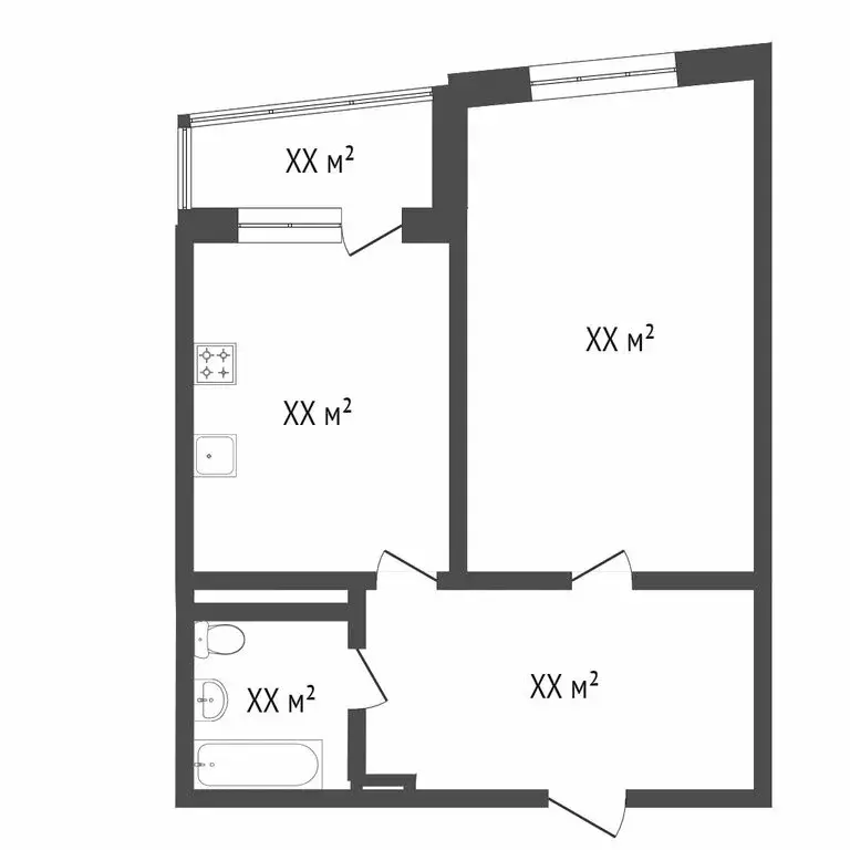 1-комнатная квартира: Тюмень, Заречный проезд, 43 (47 м) - Фото 1