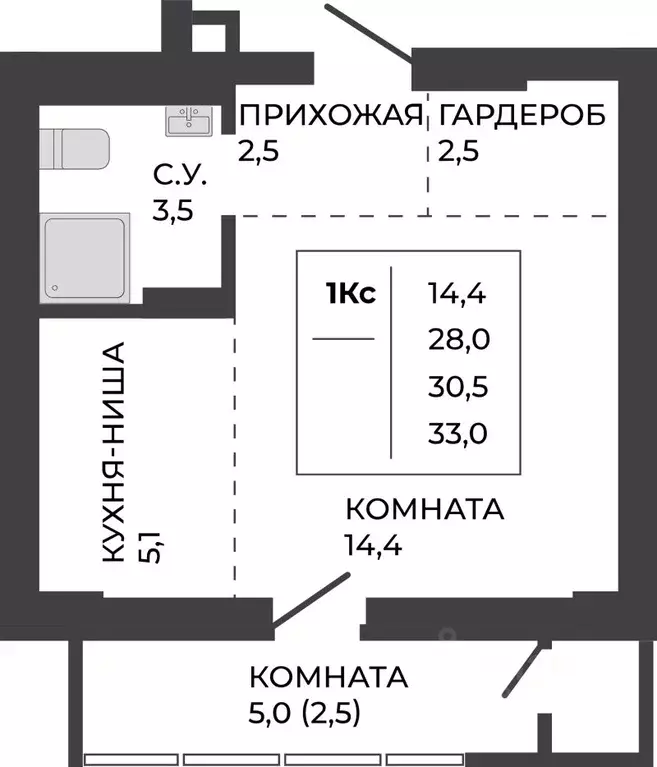 1-к кв. Алтайский край, Барнаул ул. Шумакова, 7к2 (30.5 м) - Фото 0