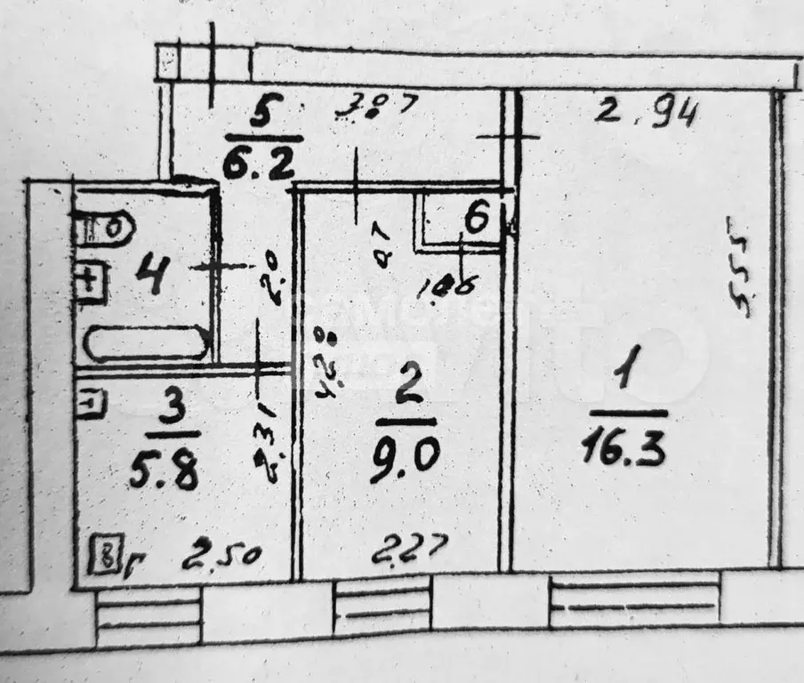 2-к. квартира, 41 м, 1/5 эт. - Фото 0