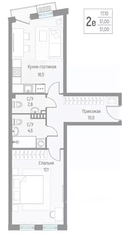 2-к кв. Московская область, Одинцовский городской округ, д. Крюково ... - Фото 1