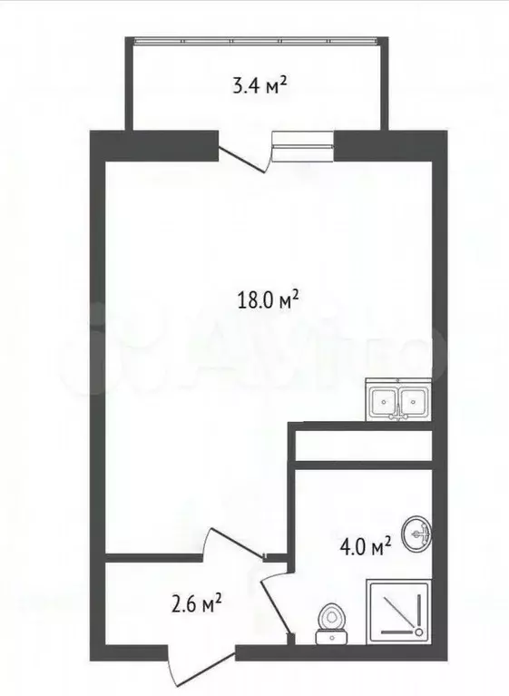 Квартира-студия, 25 м, 27/27 эт. - Фото 0