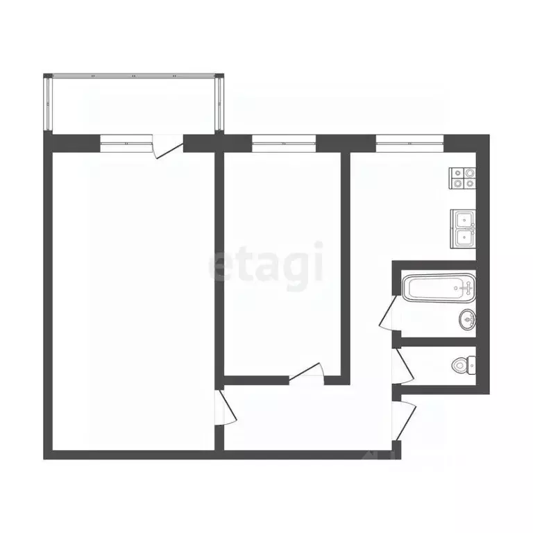 2-к кв. Самарская область, Самара просп. Ленина, 10 (42.8 м) - Фото 2