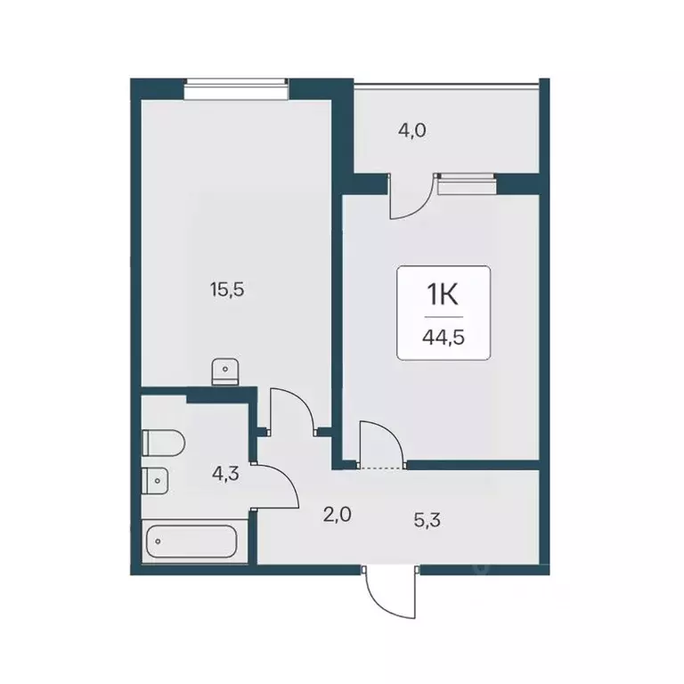 1-к кв. Новосибирская область, Новосибирск Кедровая ул., 80/3 (44.5 м) - Фото 0