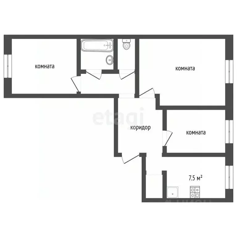 3-к кв. Московская область, Красногорск ул. Братьев Горожанкиных, 4 ... - Фото 2