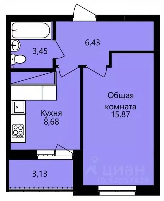 1-к кв. Мордовия, Саранск ул. Юрия Святкина, 14 (36.0 м) - Фото 0