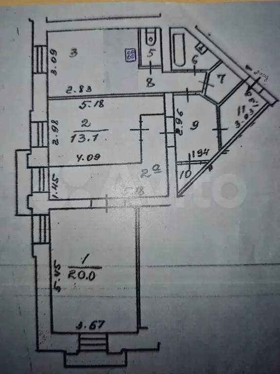 2-к. квартира, 74,6 м, 3/6 эт. - Фото 0