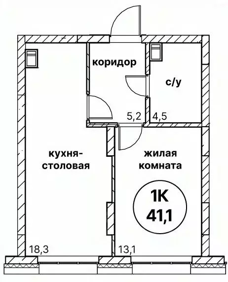 1-к кв. Нижегородская область, Нижний Новгород Мещерское Озеро ... - Фото 1