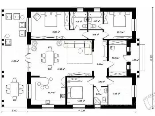 Дом в Дагестан, Дербент ул. Красная Заря, 6В (281 м) - Фото 2